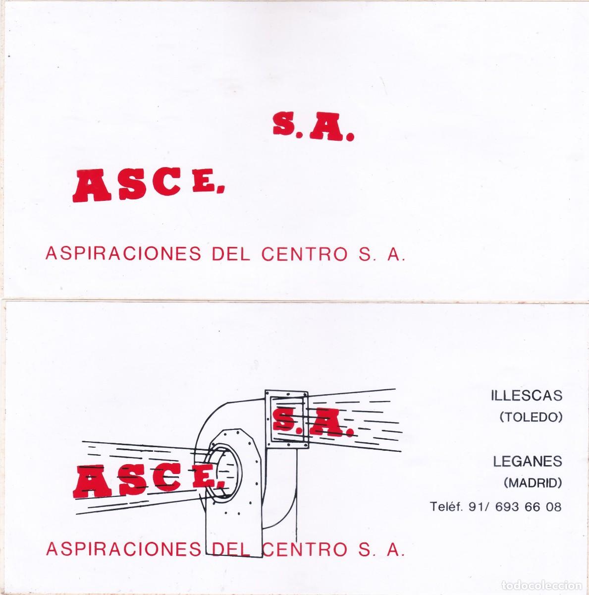 Pegatinas de colecci&oacute;n: 2 PEGATINA ASCE, S.A. ASPIRACIONES DEL CENTRO, S.A. ILLESCAS (TOLEDO) Y LEGANES (MADRID)