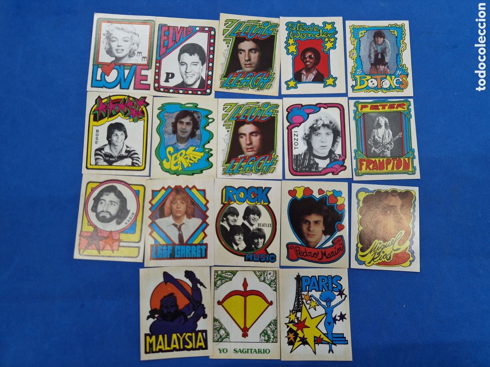 Pegatinas de colecci&oacute;n: Lote 18 pegatinas surtidas, a&ntilde;os 1980