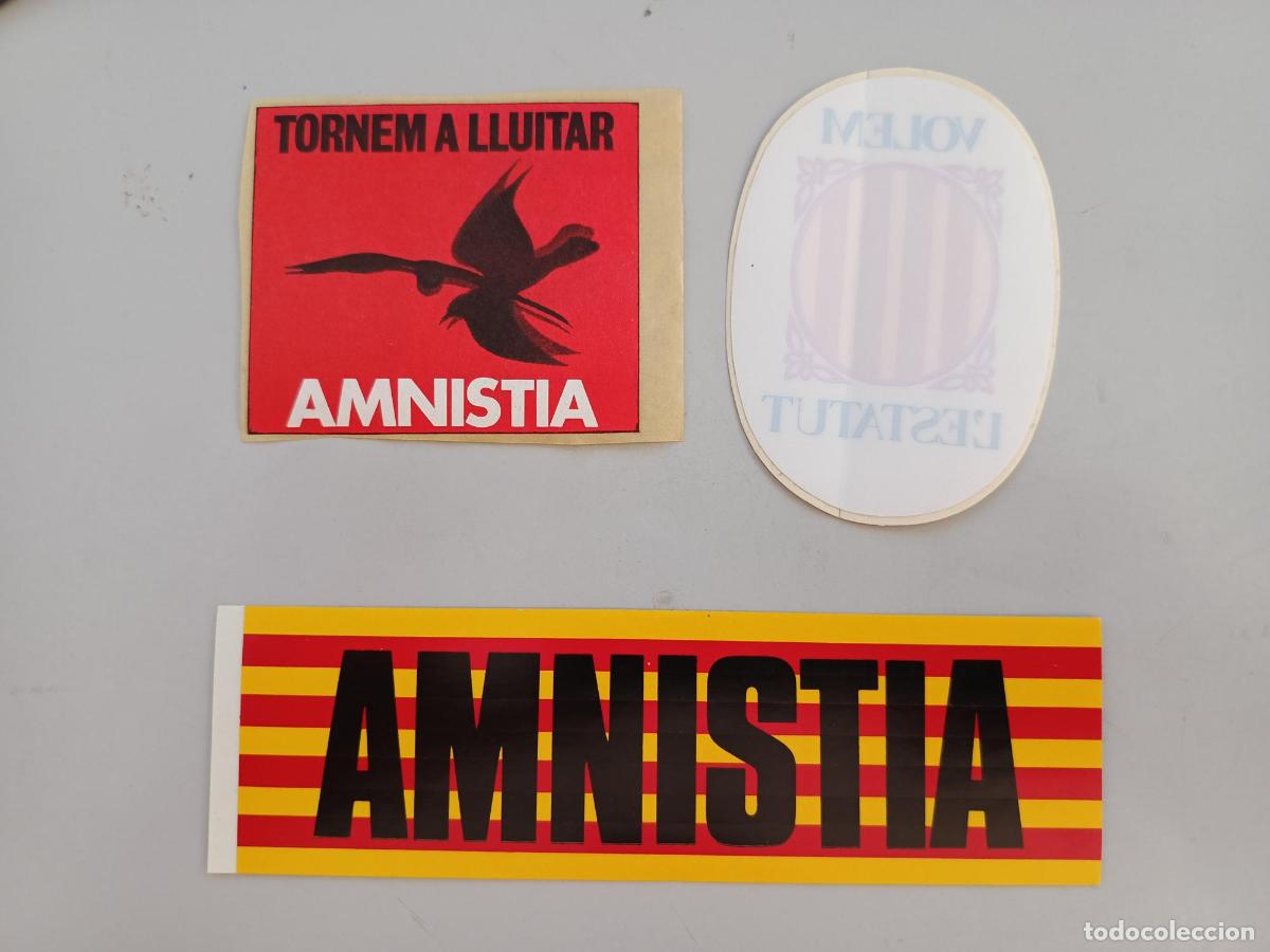 Pegatinas de colecci&oacute;n: Pegatinas AMNISTIA originales de la &eacute;pioca