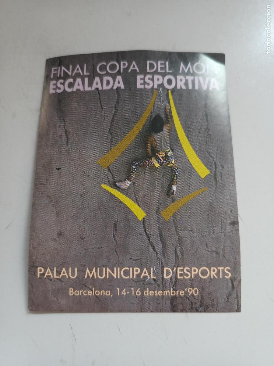 Pegatinas de colecci&oacute;n: Pegatina final copa del mon d'escalada Barcelona 1990