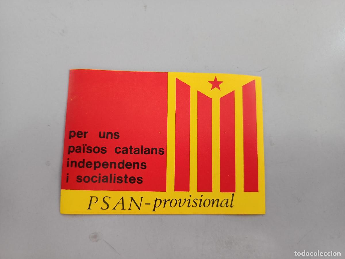 Pegatinas de colecci&oacute;n: Pegatina PSAN provisional original de la &eacute;poca