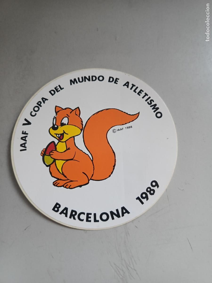 Pegatinas de colecci&oacute;n: Pegatina Copa del mundo de Atletismo Barcelona 1989