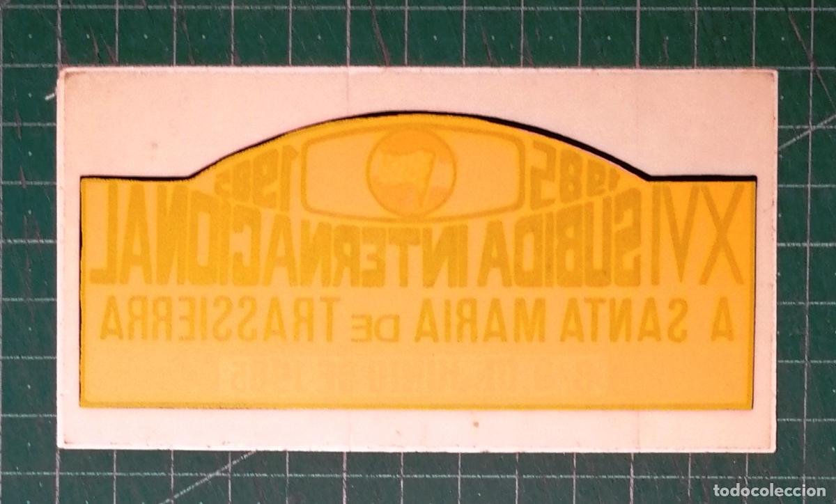 Pegatinas de colecci&oacute;n: PEGATINA ADHESIVO. XVI SUBIDA INTERNACIONAL TRASSIERRA. 8-9 junio 1985 / Escuder&iacute;a C&oacute;rdoba. CRISTAL