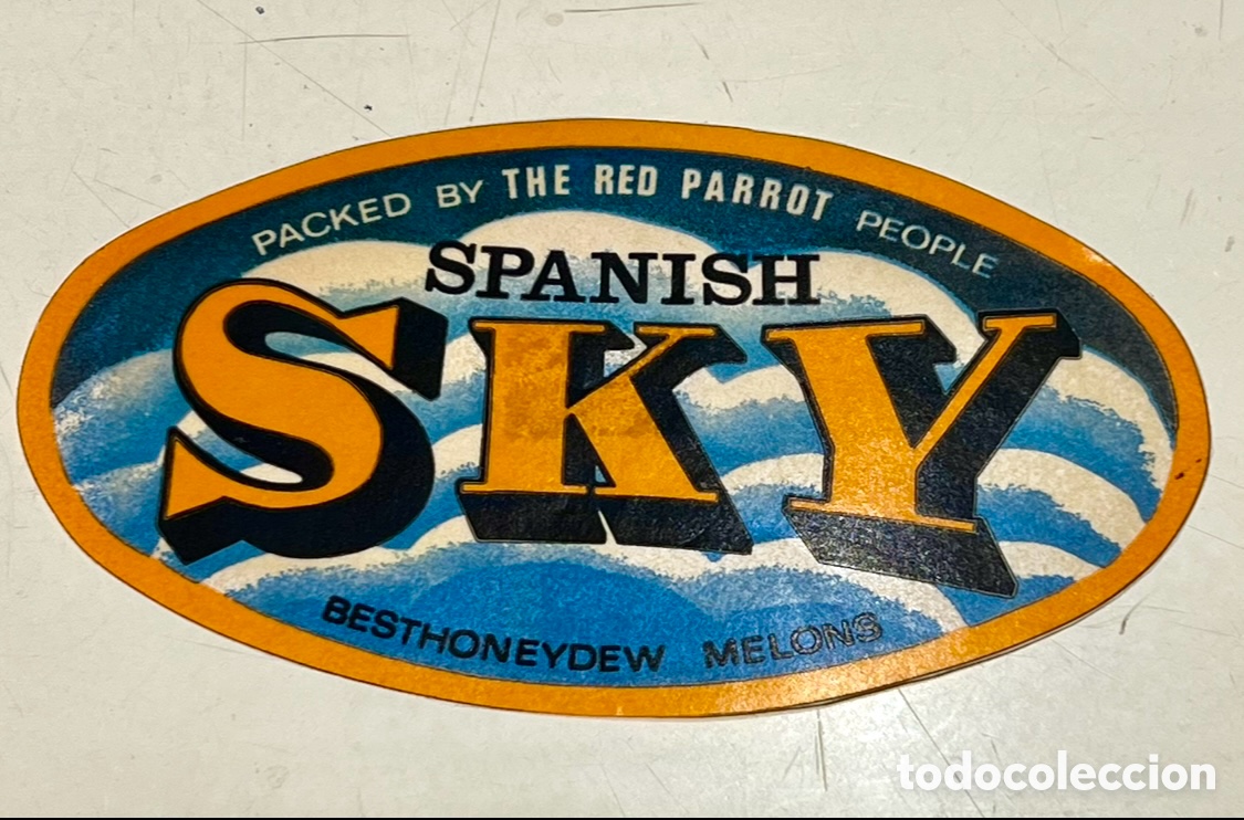 Pegatinas de colecci&oacute;n: Pegatina. Spanish SKY. A&ntilde;os 70.