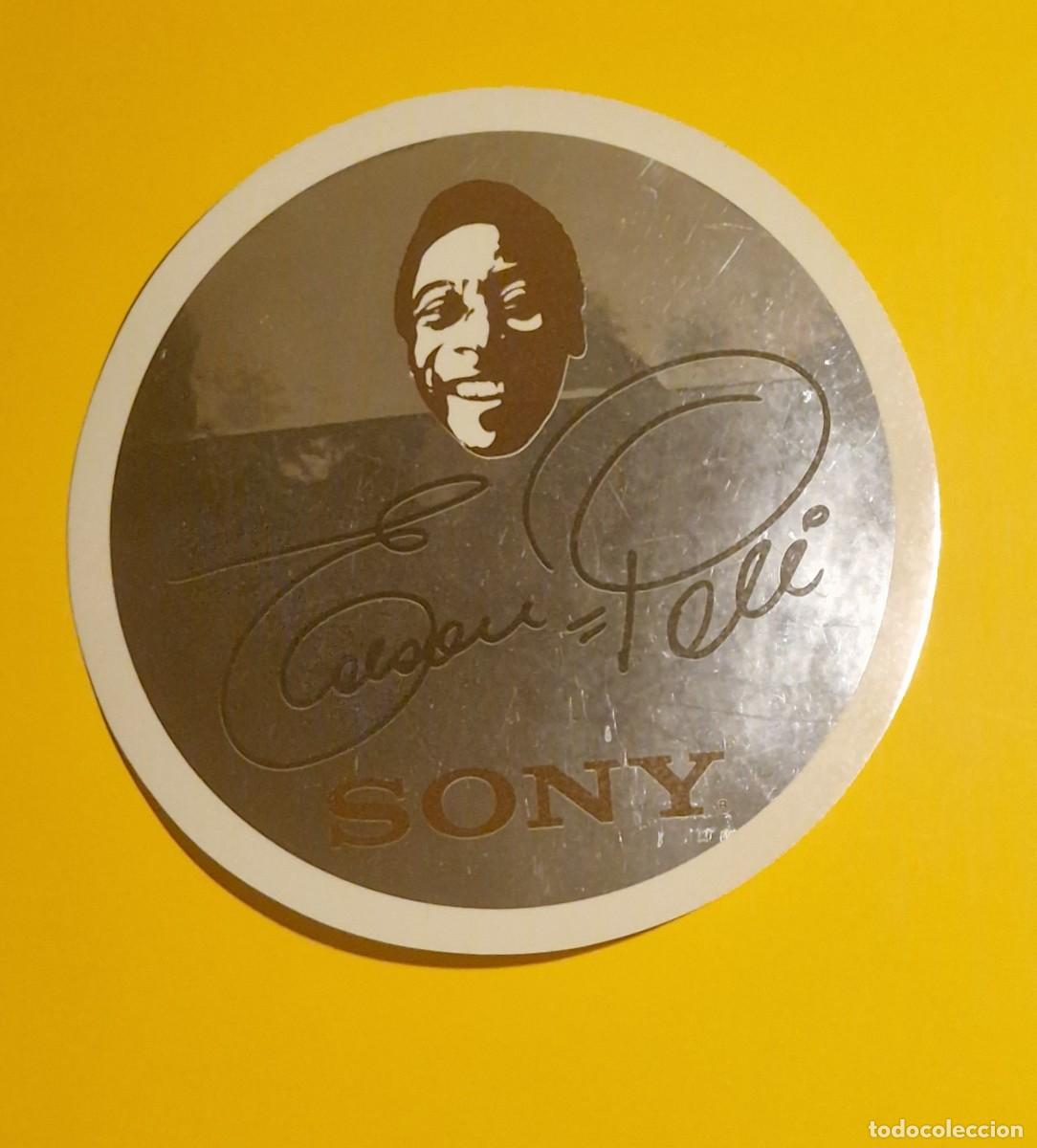 Pegatinas de colecci&oacute;n: ANTIGUO ADHESIVO PEGATINA PELE. FUTBOL BRASIL. MARCA SONY. CON AUTOGRAFO.