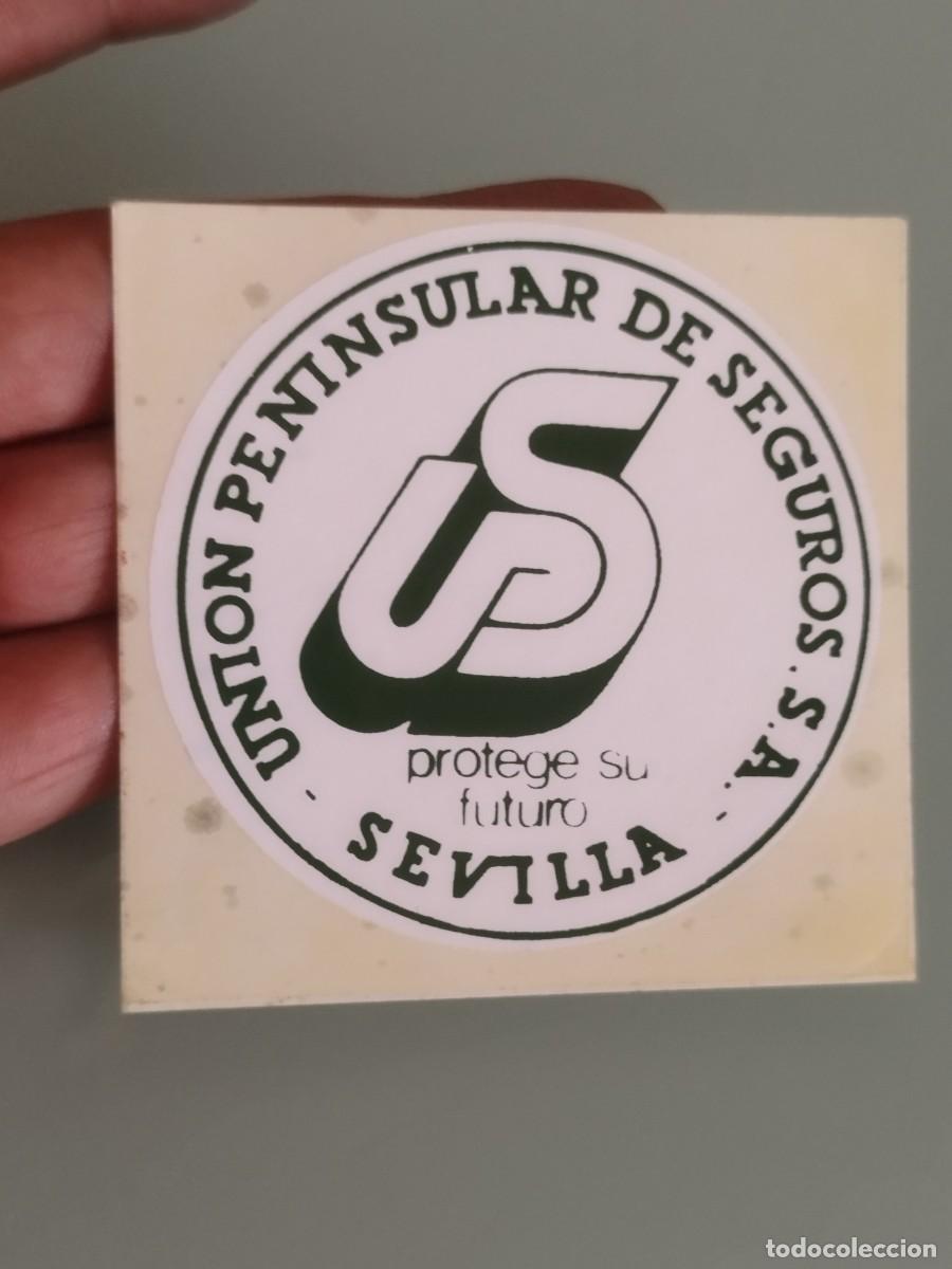 Pegatinas de colecci&oacute;n: Antigua pegatina, adhesivo publicidad. Uni&oacute;n Peninsular de Seguros, S.A. (Sevilla),