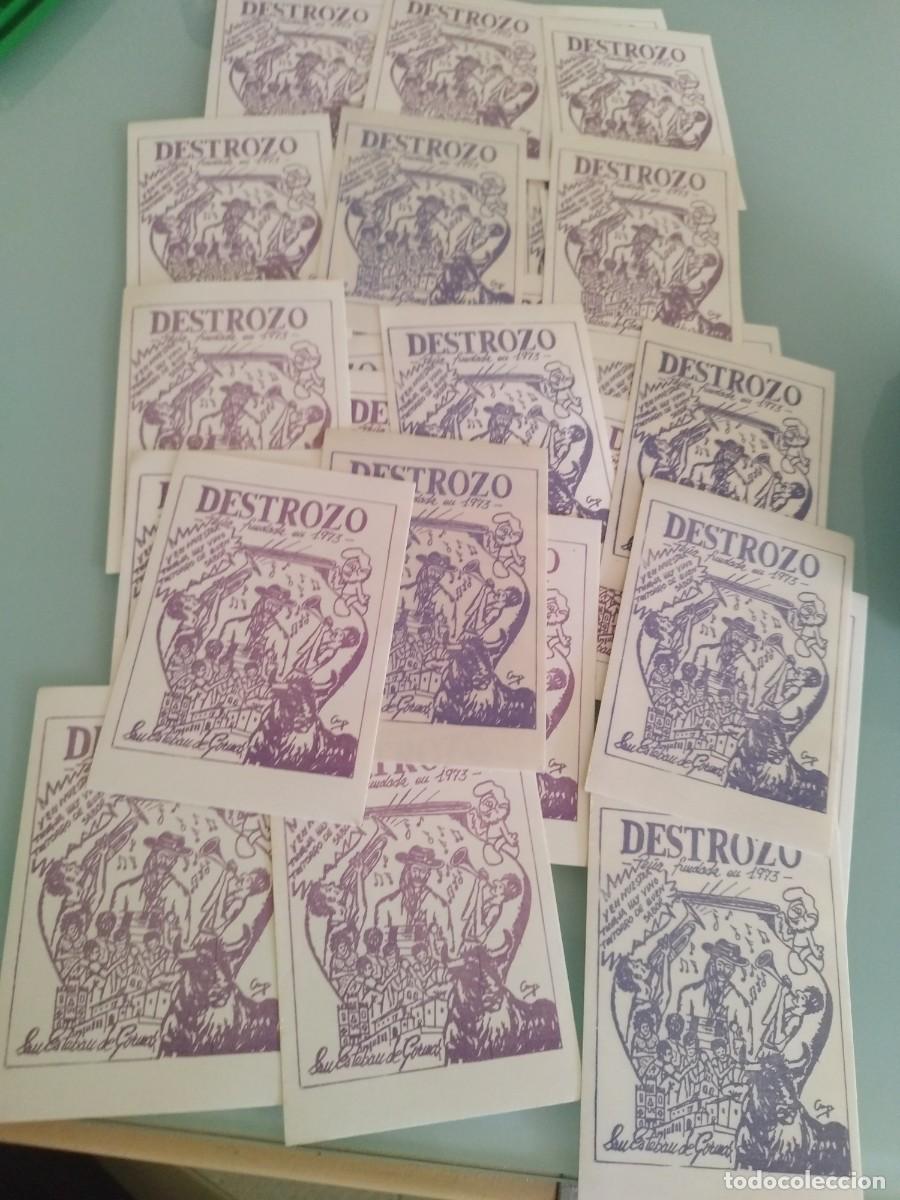 Pegatinas de colecci&oacute;n: 36 pegatinas tipo tela, pe&ntilde;a &rdquo;Destrozo&rdquo;, fundada en 1973 en San Esteban de Gormaz (Soria)