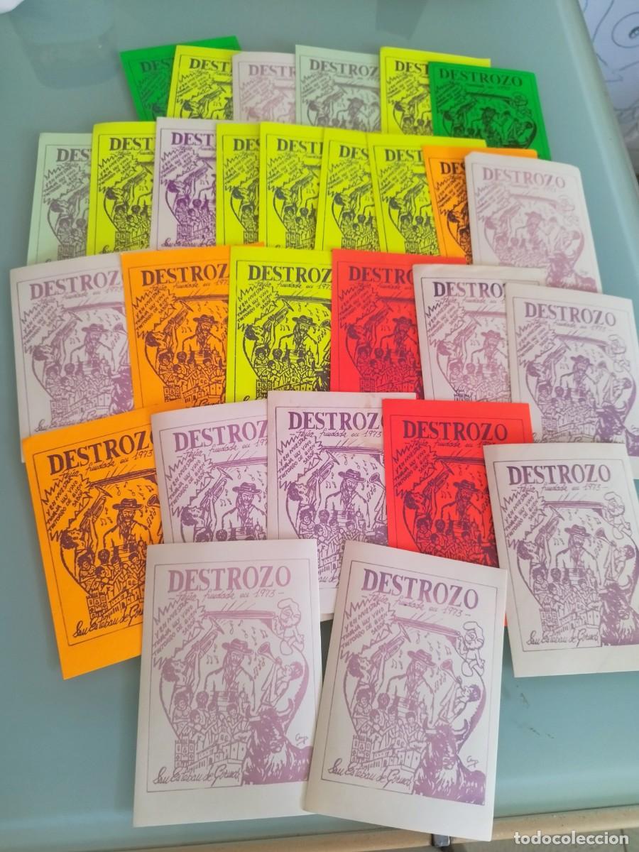 Pegatinas de colecci&oacute;n: 28 pegatinas de la pe&ntilde;a &rdquo;Destrozo&rdquo;, fundada en 1973 en San Esteban de Gormaz (Soria) a&ntilde;os 70.