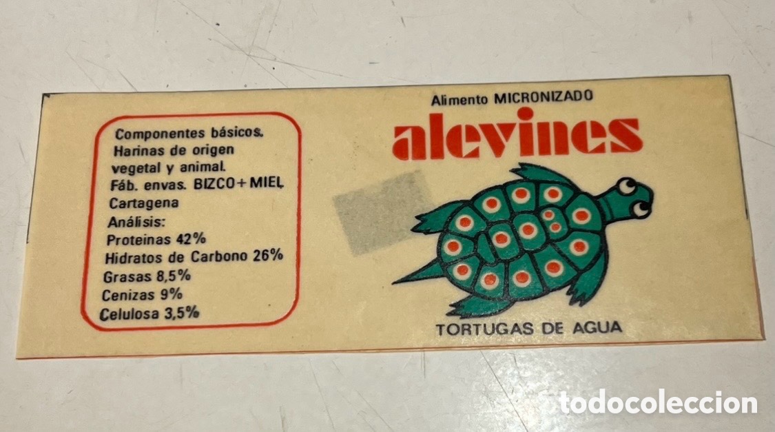 Pegatinas de colecci&oacute;n: Pegatina. Alevines. Tortugas de agua. A&ntilde;os 70.
