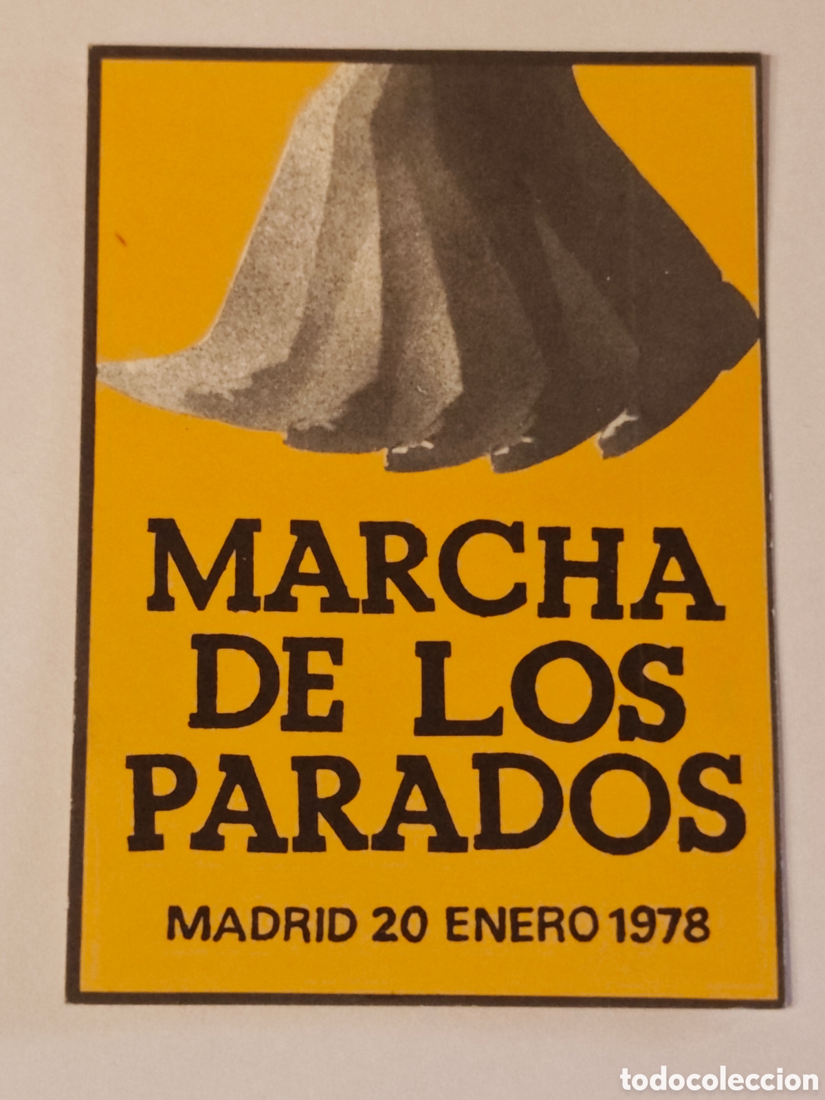 Pegatinas de colecci&oacute;n: pegatina - marcha parados . 1978 - tdk296p