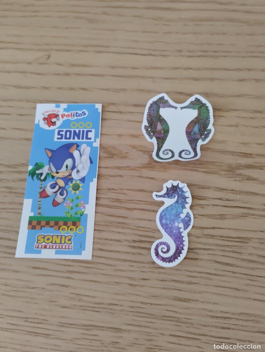 Pegatinas de colecci&oacute;n: pegatina de sonic de la vaca que rie y dos pegatinas de caballitos de mar