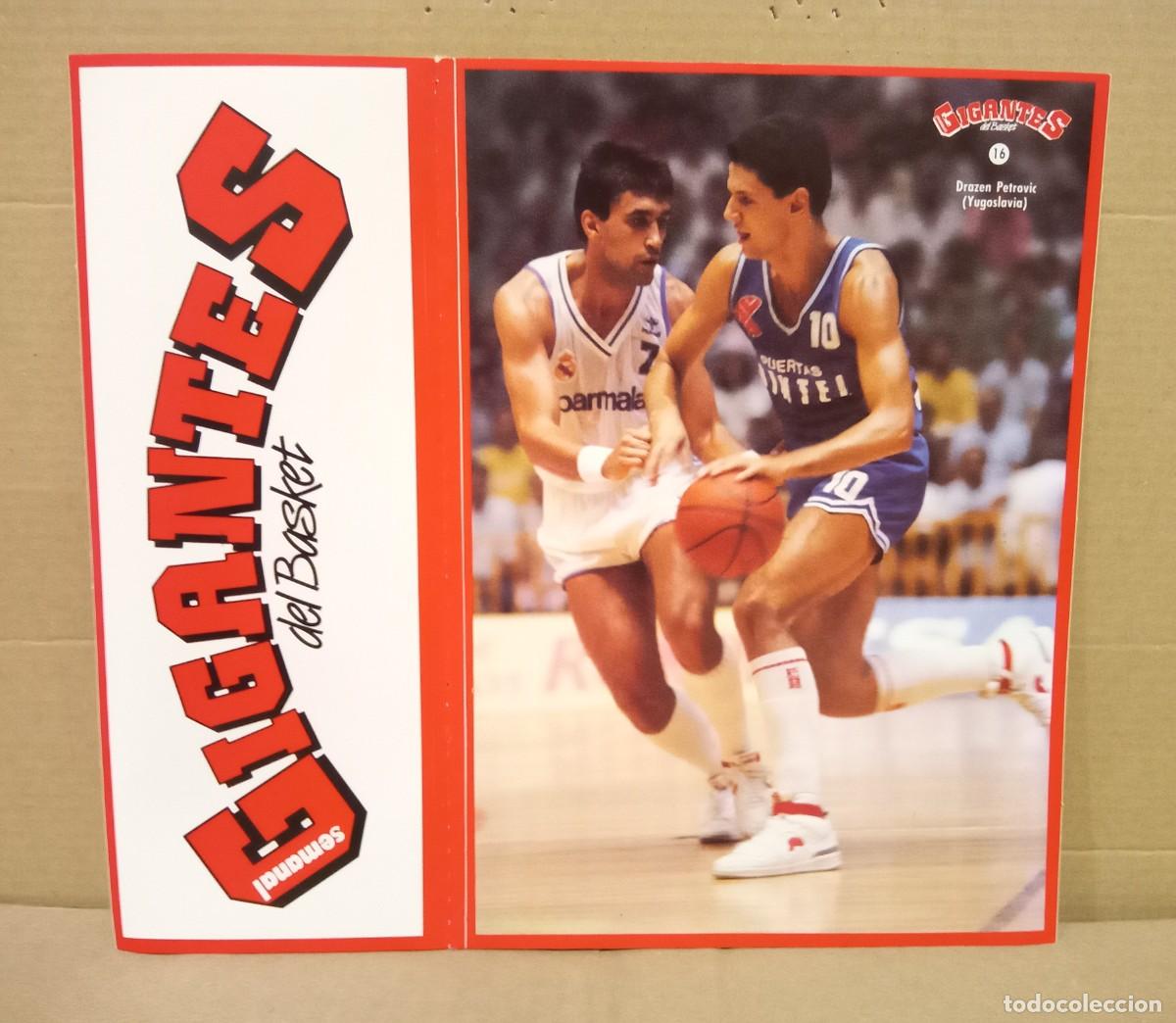 Pegatinas de colecci&oacute;n: Pegatina Sticker Adhesivo Drazen Petrovic #16 Revista Gigantes Del Basket 1988 Juguslavia