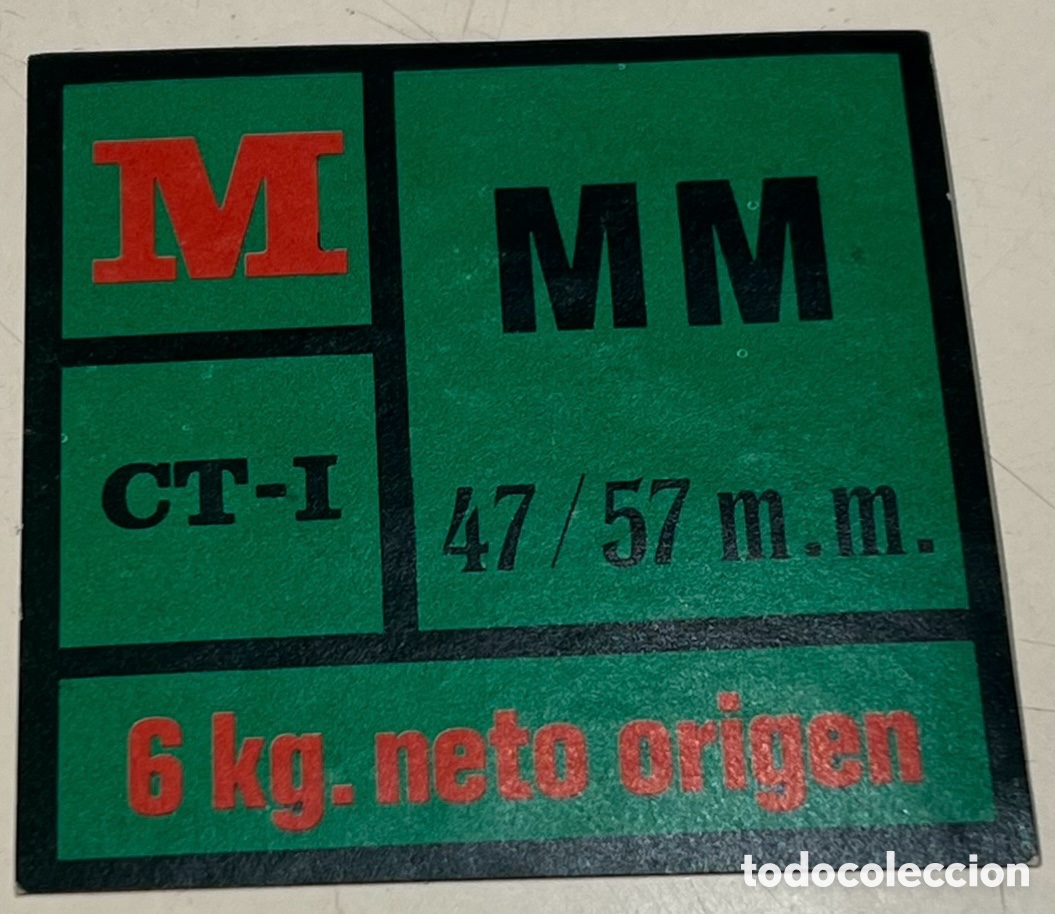 Pegatinas de colecci&oacute;n: Pegatina. Control de peso. A&ntilde;os 70.