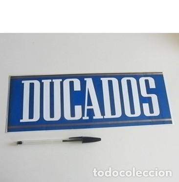 Pegatinas de colecci&oacute;n: DUCADOS PEGATINA GRANDE DE ESTANCO -aprox. 11x32 - LOGOTIPO LOGO - PUBLICIDAD DE TABACO PUBLICITARIA