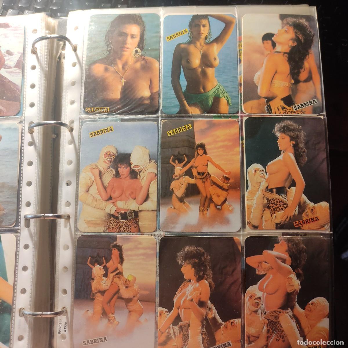 Pegatinas de colecci&oacute;n: CALENDARIO DE BOLSILLO CHICAS . CANTANTE . SABRINA 1990 ** LOTE 15 CALENDARIOS + FUNDA ** T2