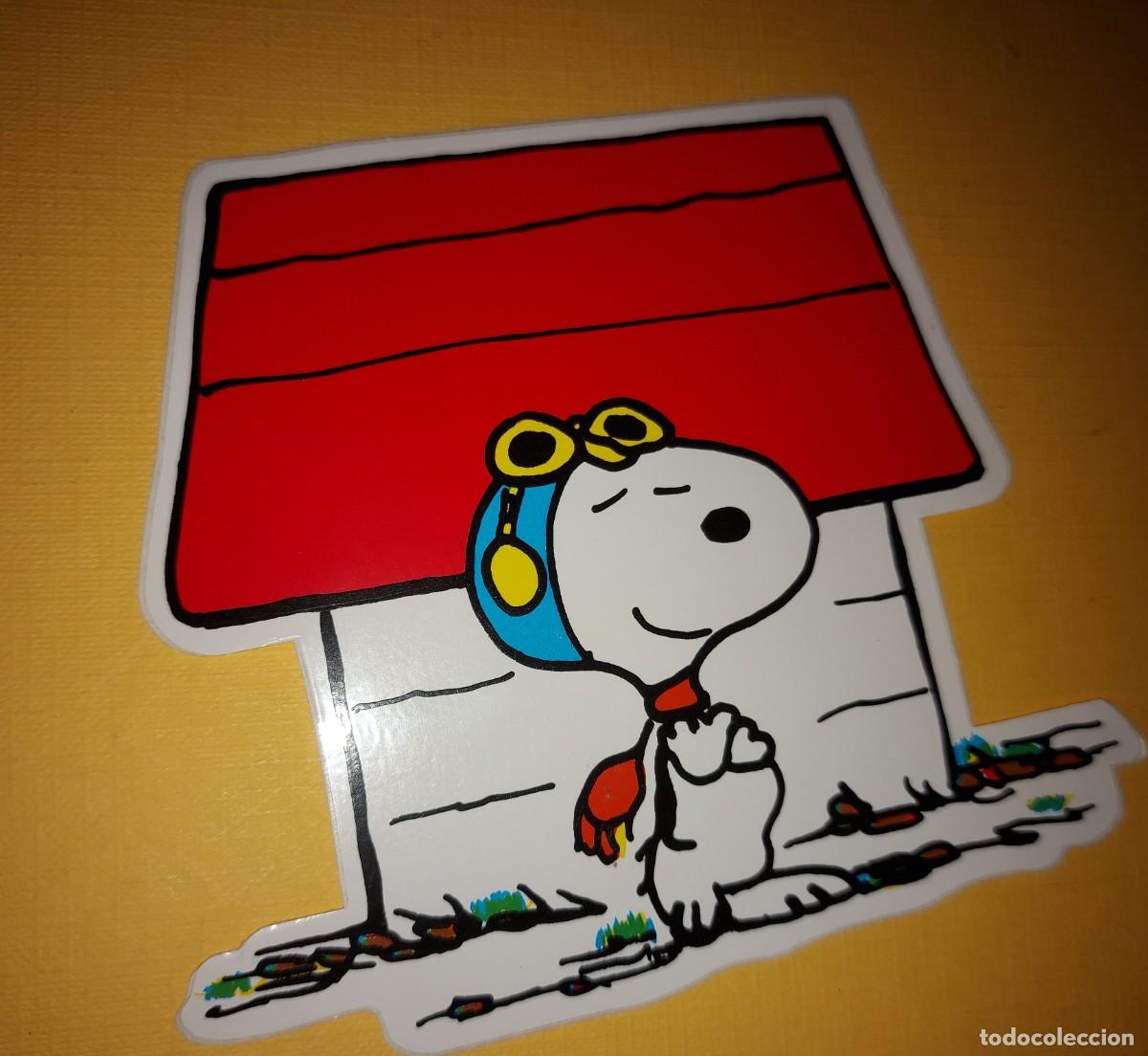 Pegatinas de colecci&oacute;n: SNOOPY, ANTIGUA PEGATINA, EN CASA