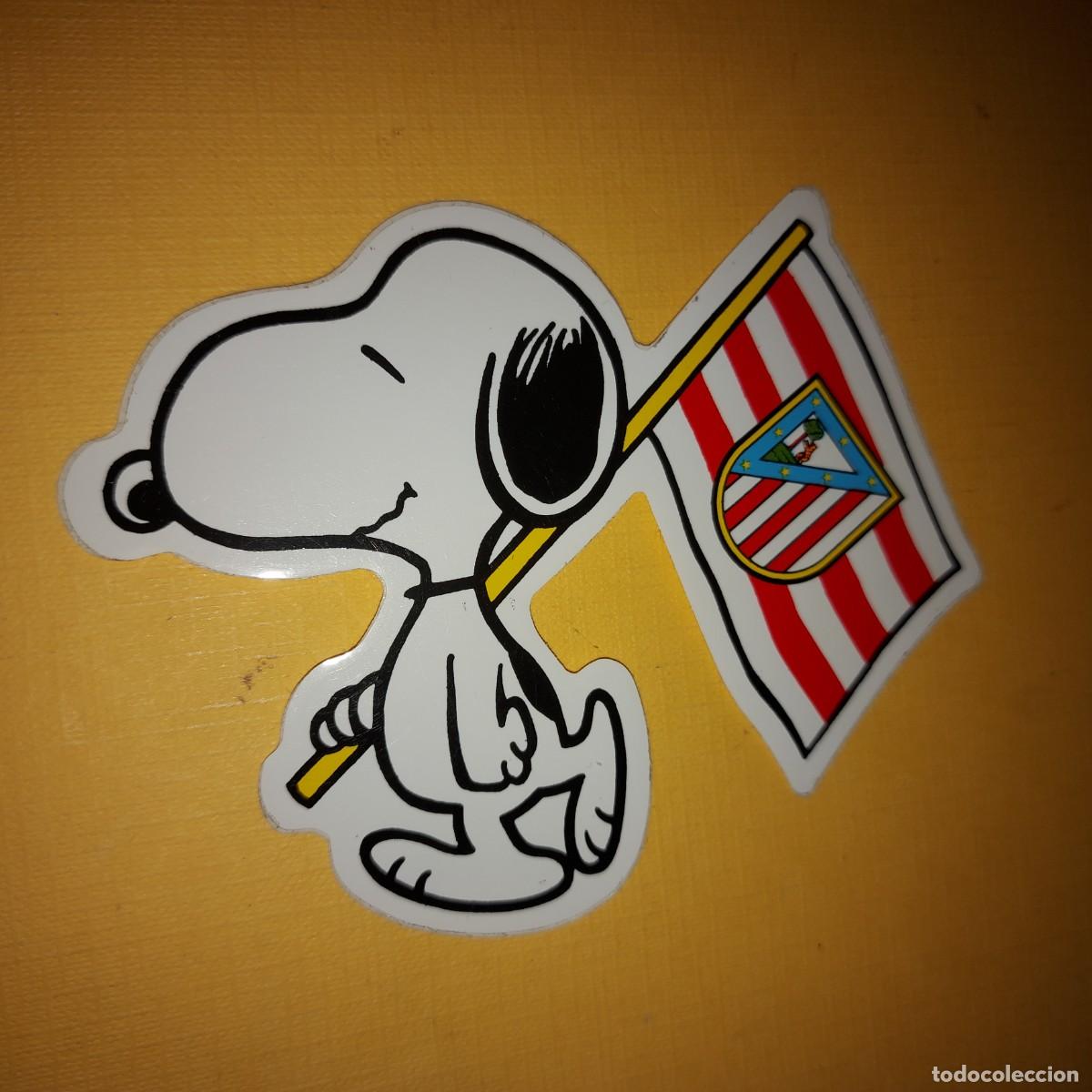 Pegatinas de colecci&oacute;n: ANTIGUA PEGATINA SNOOPY FUTBOL ATLETICO DE MADRID