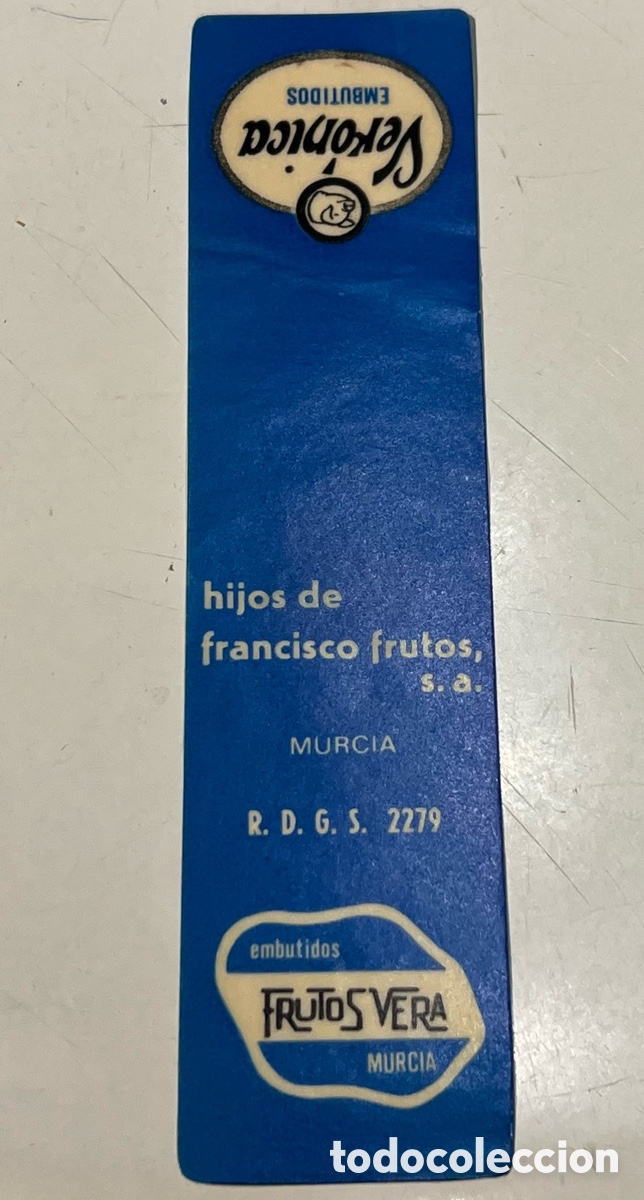 Pegatinas de colecci&oacute;n: Pegatina. Embutidos Frutos Vera. Murcia. A&ntilde;os 70.