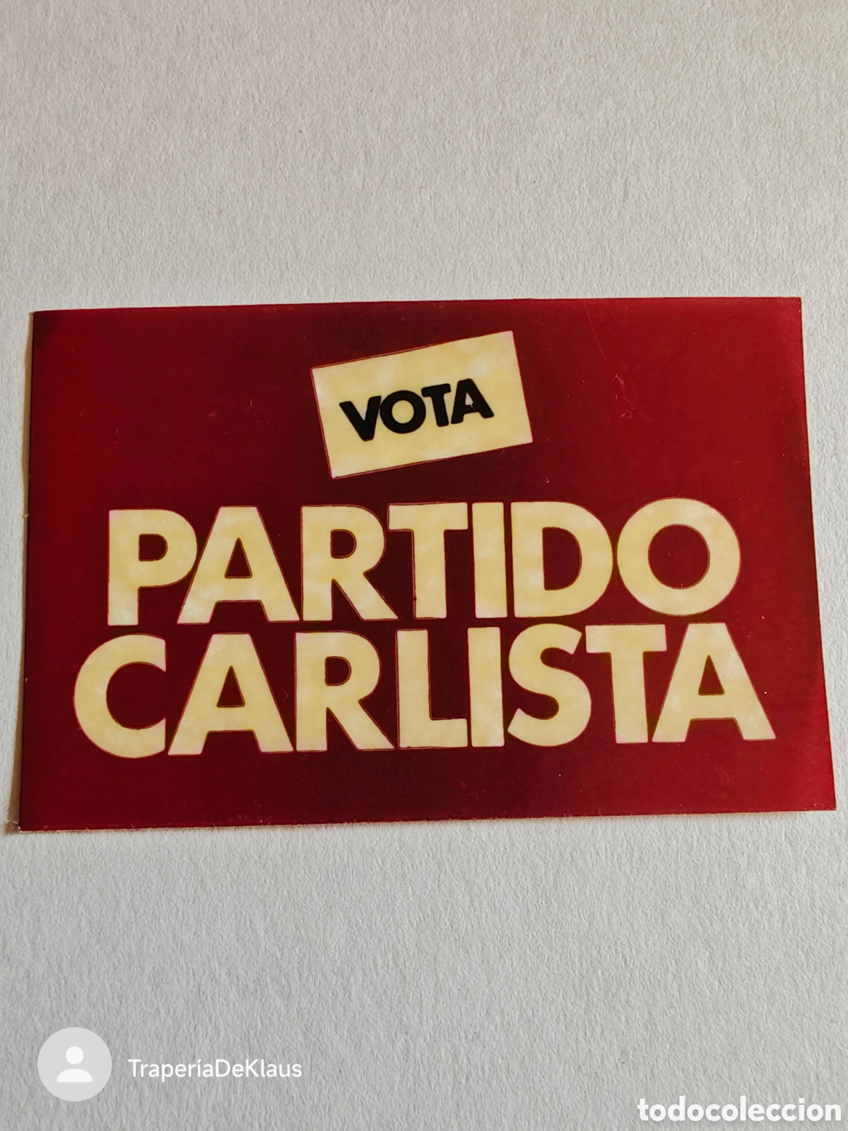 Pegatinas de colecci&oacute;n: Pegatina partido carlista - tdk276p