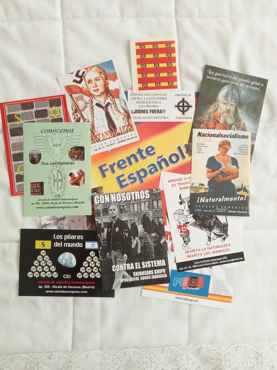Pegatinas de colecci&oacute;n: Lote 13 Pegatinas Nazis Skinheads CEI Antigua CEDADE Falange Fascistas Extrema Derecha Pol&iacute;tica