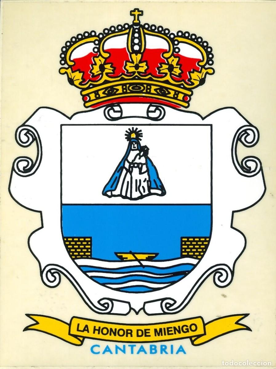 Pegatinas de colecci&oacute;n: PEGATINA - ADHESIVO - BANDERA - ESCUDO HERALDICO - CANTABRIA - MIENGO