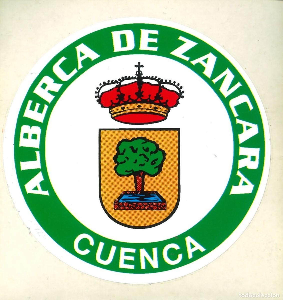 Pegatinas de colecci&oacute;n: PEGATINA - ADHESIVO - BANDERA - ESCUDO HERALDICO - CASTILLA LA MANCHA - LA ALBERCA DE ZANCARA
