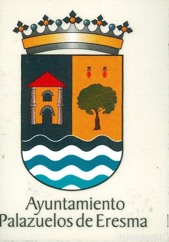 Pegatinas de colecci&oacute;n: PEGATINA - ADHESIVO - BANDERA - ESCUDO HERALDICO - CASTILLA Y LEON - PALAZUELOS DE ERESMA (SEGOVIA)