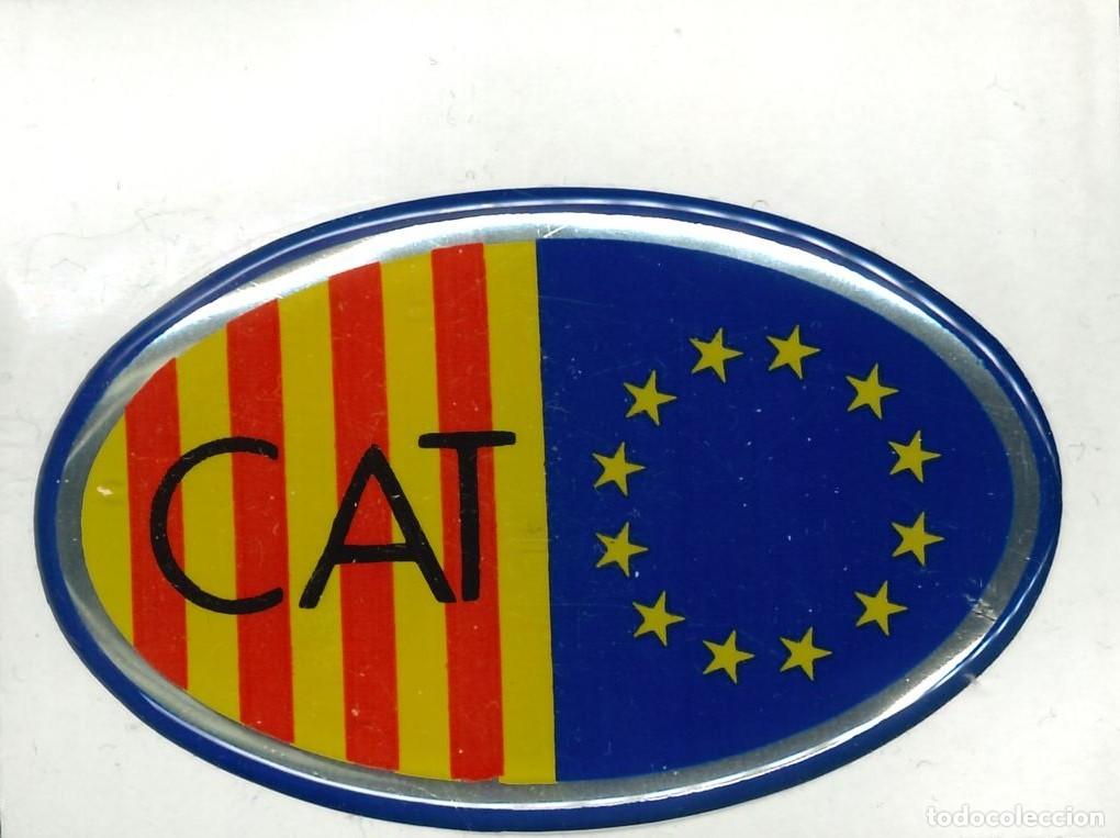 Pegatinas de colecci&oacute;n: PEGATINA - ADHESIVO - BANDERA - ESCUDO HERALDICO - CATALU&Ntilde;A - ESCUDO EN RELIEVE (8x5 CMS)