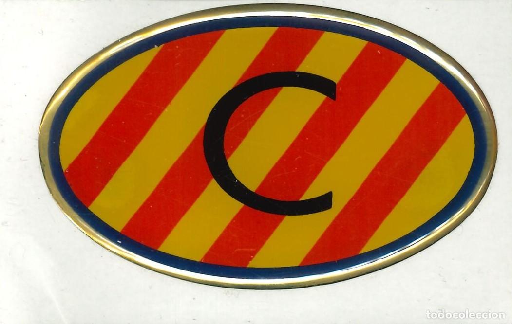 Pegatinas de colecci&oacute;n: PEGATINA - ADHESIVO - BANDERA - ESCUDO HERALDICO - CATALU&Ntilde;A - ESCUDO EN RELIEVE (8 x 5 CMS)