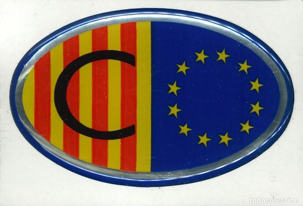 Pegatinas de colecci&oacute;n: PEGATINA - ADHESIVO - BANDERA - ESCUDO HERALDICO - CATALU&Ntilde;A - ESCUDO EN RELIEVE (8 x 5 CMS)