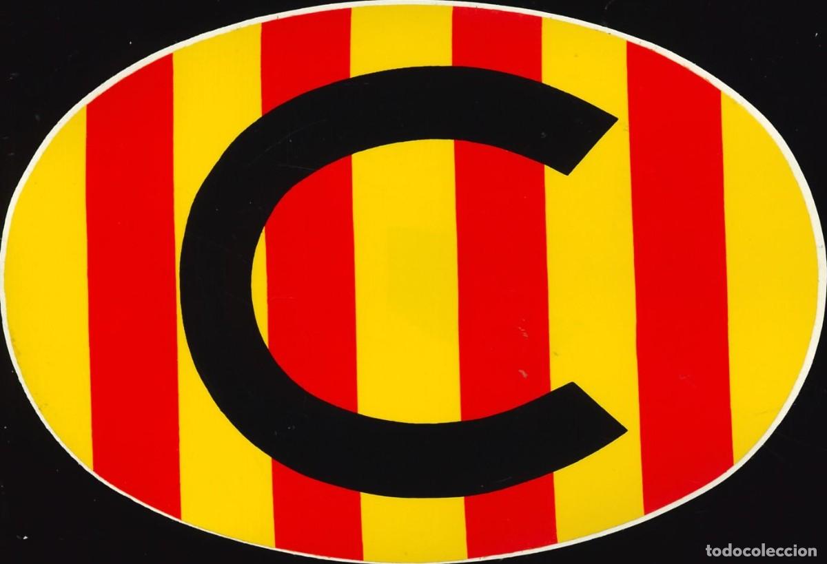 Pegatinas de colecci&oacute;n: PEGATINA - ADHESIVO - BANDERA - ESCUDO HERALDICO - CATALU&Ntilde;A (12 x 8 CMS.)