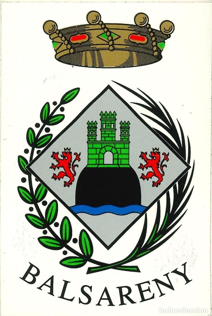 Pegatinas de colecci&oacute;n: PEGATINA - ADHESIVO - BANDERA - ESCUDO HERALDICO - CATALU&Ntilde;A - BALSARENY (BARCELONA)