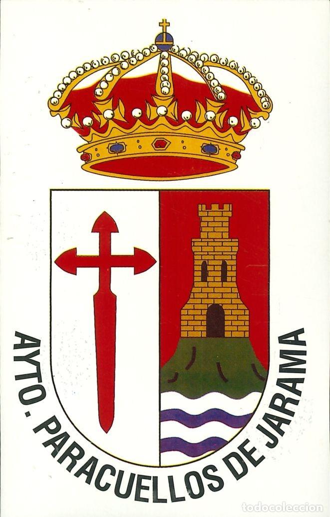 Pegatinas de colecci&oacute;n: PEGATINA - ADHESIVO - BANDERA - ESCUDO HERALDICO - COMUNIDAD MADRID - PARACUELLOS DEL JARAMA