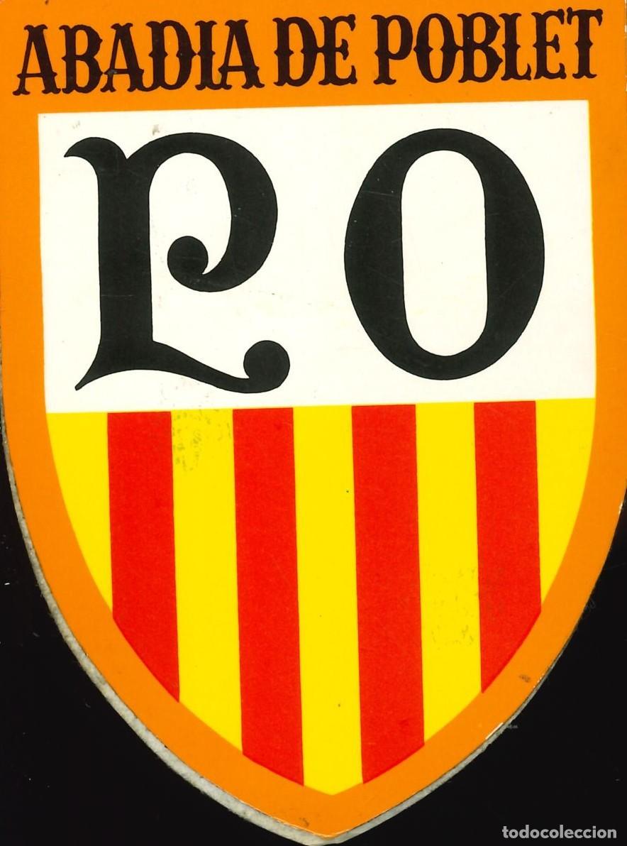 Pegatinas de colecci&oacute;n: PEGATINA - ADHESIVO - BANDERA - ESCUDO HERALDICO - CATALU&Ntilde;A - ABADIA DE POBLET - POBLET (BARCELONA)