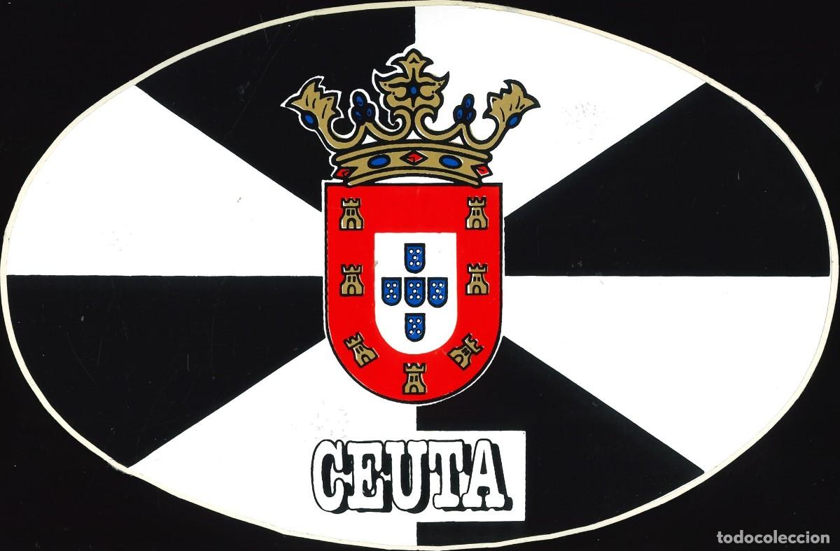 Pegatinas de colecci&oacute;n: PEGATINA - ADHESIVO - BANDERA - ESCUDO HERALDICO - CEUTA