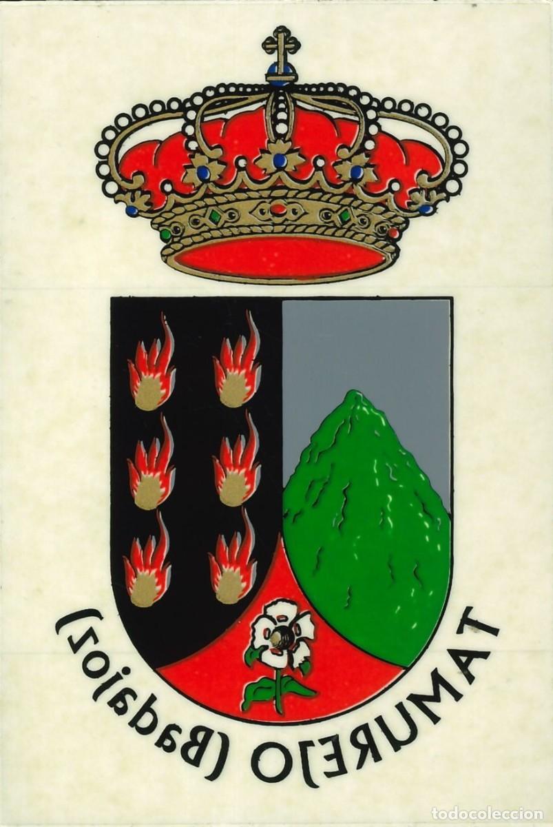 Pegatinas de colecci&oacute;n: PEGATINA - ADHESIVO - BANDERA - ESCUDO HERALDICO - EXTREMADURA - TAMUREJO (BADAJOZ)