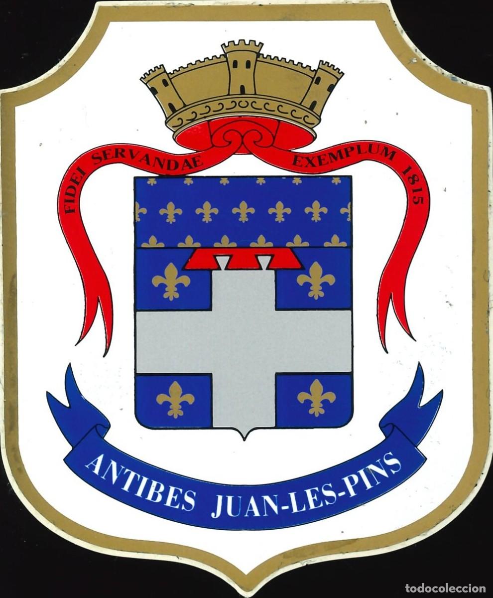 Pegatinas de colecci&oacute;n: PEGATINA - ADHESIVO - BANDERA - ESCUDO HERALDICO - FRANCIA - JUAN LES PINS