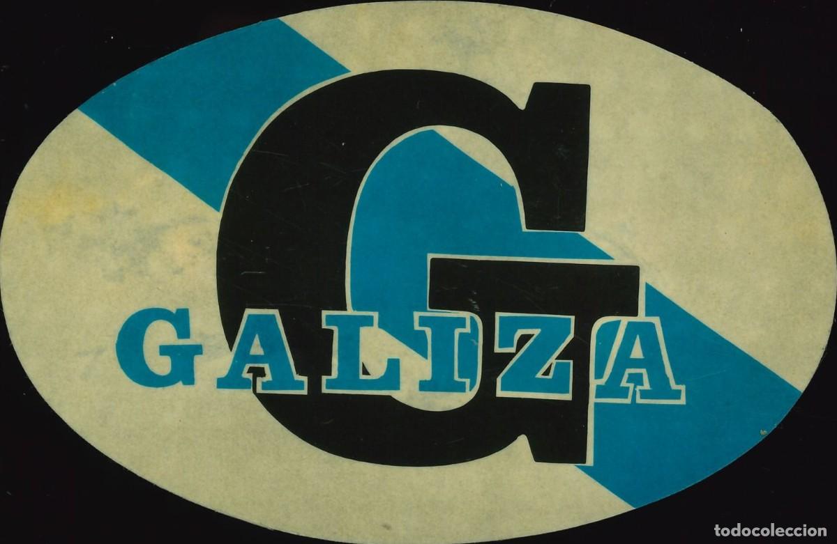 Pegatinas de colecci&oacute;n: PEGATINA - ADHESIVO - BANDERA - ESCUDO HERALDICO - GALICIA - GALIZA (SIN PARTE TRASERA)