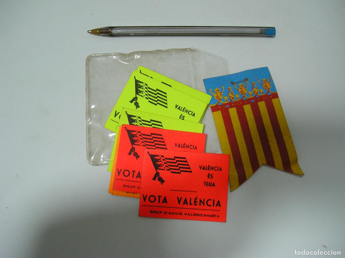 Pegatinas de colecci&oacute;n: LOTE PEGATINAS Y PIN GRUPO D' ACCI&Oacute; VALENCIANISTA GAV &Eacute;POCA TRANSICI&Oacute;N VER FOTOS (26-8)