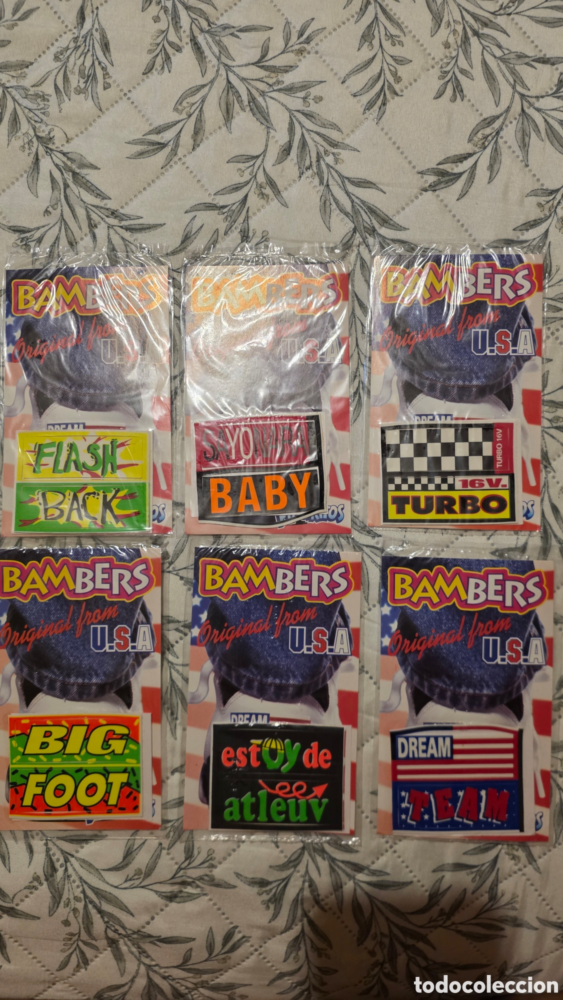 Pegatinas de colecci&oacute;n: Lote 6 cromos Phoskitos Bambers