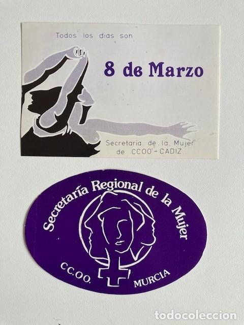 Pegatinas de colecci&oacute;n: PEGATINAS 8 DE MARZO Y SECRETAR&Iacute;A REGIONAL DE LA MUJER - CCOO