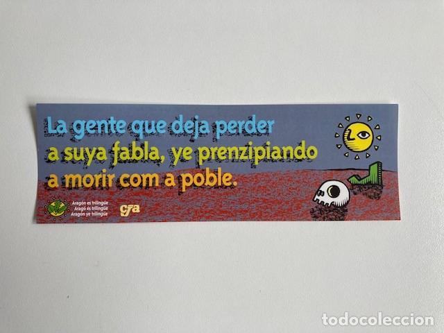 Pegatinas de colecci&oacute;n: PEGATINA LA GENTE QUE DEJA PERDER A SUYA FABLA, YE PRENZIPIANDO A MORIR COM A POBLE
