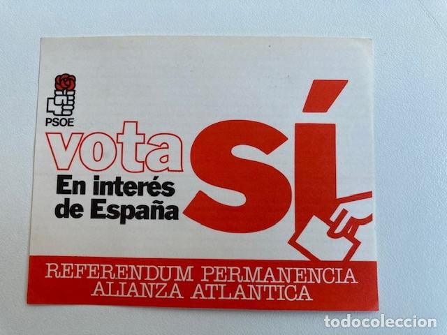 Pegatinas de colecci&oacute;n: PEGATINA VOTA S&Iacute; EN INTER&Eacute;S DE ESPA&Ntilde;A - REFERENDUM ALIANZA ATLANTICA