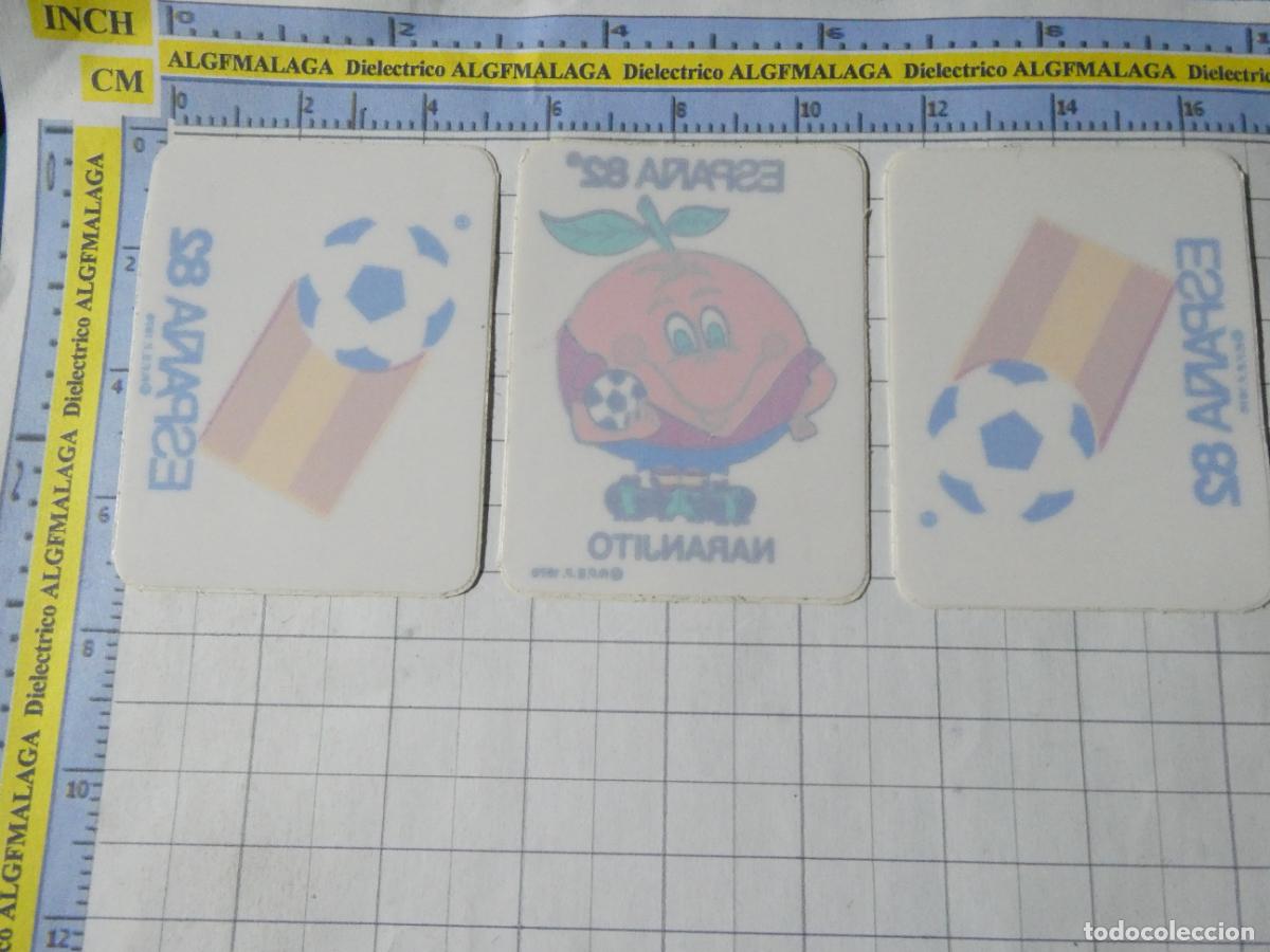 Pegatinas de colecci&oacute;n: 3 PEGATINAS DE DEPORTES. MUNDIAL ESPA&Ntilde;A 82 1982 NARANJITO. INTERIOR. 79