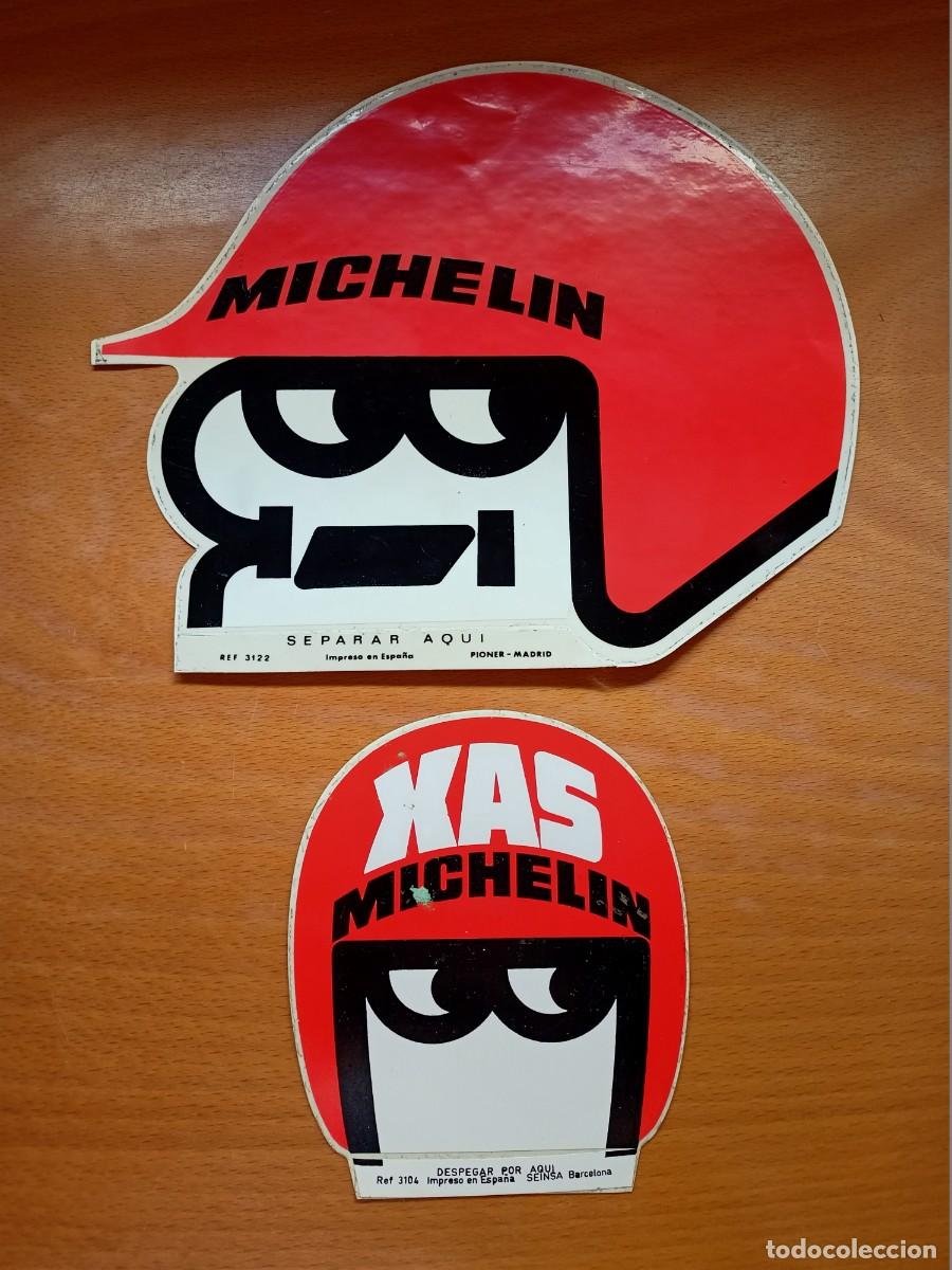 Pegatinas de colecci&oacute;n: DOS ADHESIVOS DE MICHELIN (UNO DE GRAN TAMA&Ntilde;O Y UNO DE PEQUE&Ntilde;O)