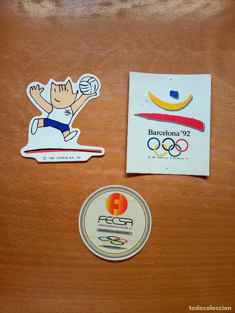 Pegatinas de colecci&oacute;n: TRES ADHESIVOS/PEGATINAS DE BARCELONA' 92