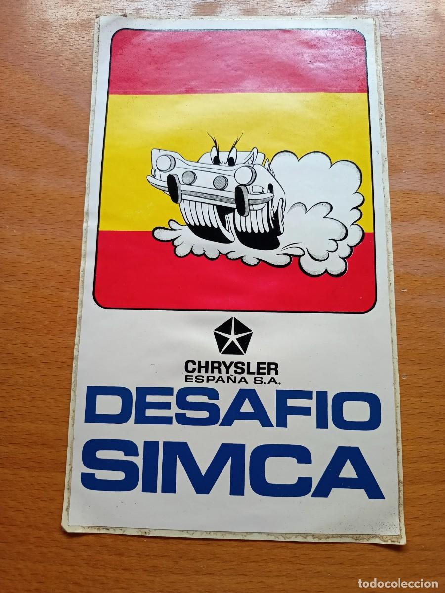 Pegatinas de colecci&oacute;n: PEGATINA /ADHESIVA DE CHRYSLER ESPA&Ntilde;A S.A. DESAFIO SIMCA