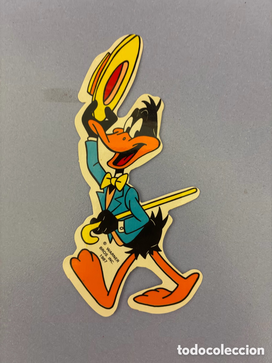 Pegatinas de colecci&oacute;n: Pegatina - Daffy duck - Danone, Festival Bugs Bunny y sus amigos - 1987 - 12 x 7,5 cm