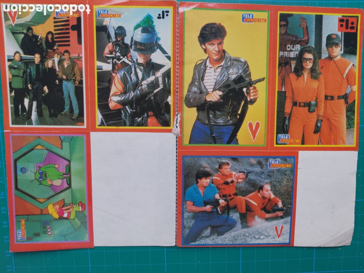 Pegatinas de colecci&oacute;n: LOTE 6 PEGATINAS TELEINDISCRETA . V , LOS VISITANTES . INSPECTOR GADGET