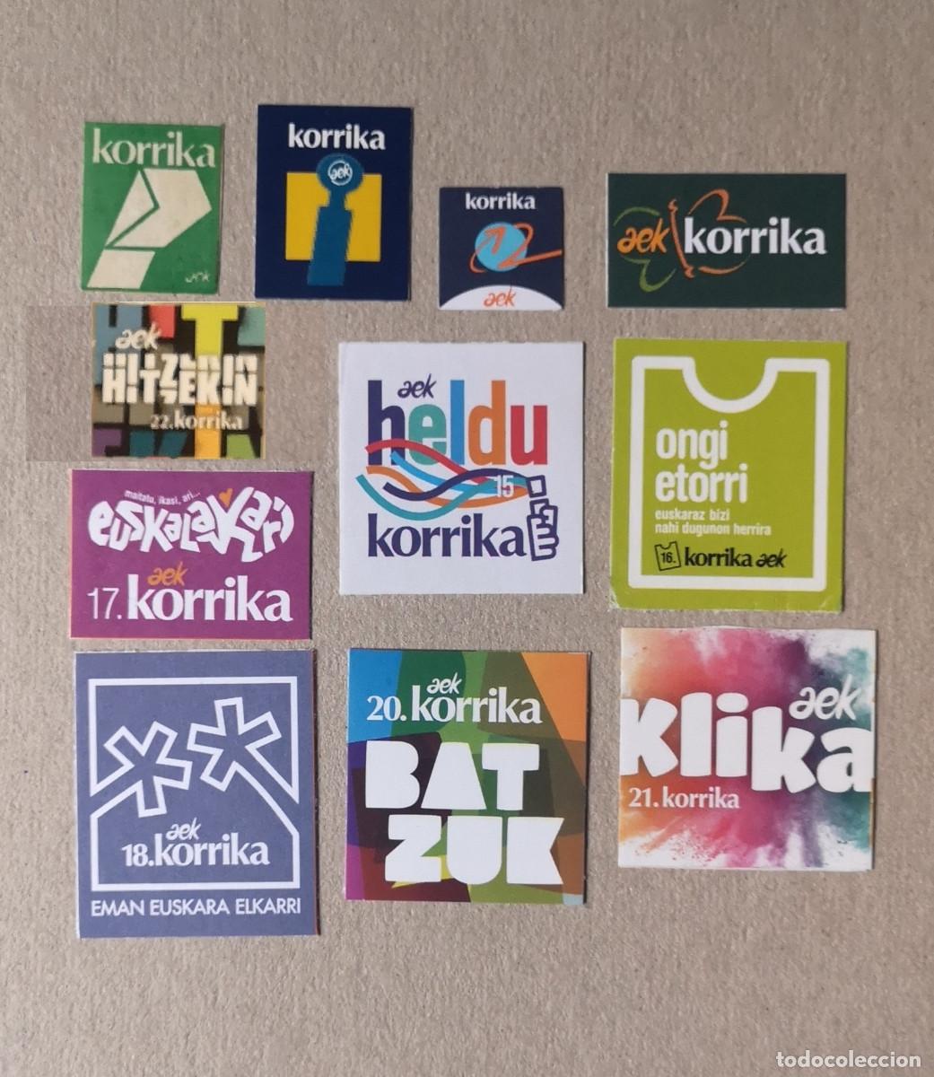 Pegatinas de colecci&oacute;n: 11 PEGATINAS PEQUE&Ntilde;AS DE DIFERENTES KORRIKAS.